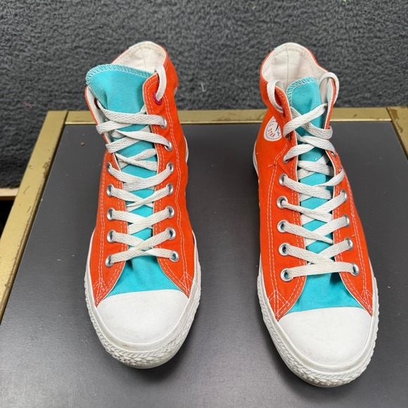 Converse Chuck Taylor All Star High‎ Top Orange Teal GO VOLS Shoes Mens 6.5 - Picture 4 of 9